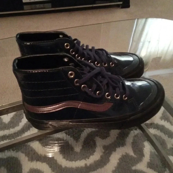 Vans Shoes - Vans Sk8 HI 138 Decon Alex knost Patent leather in Dress blue size 8 women